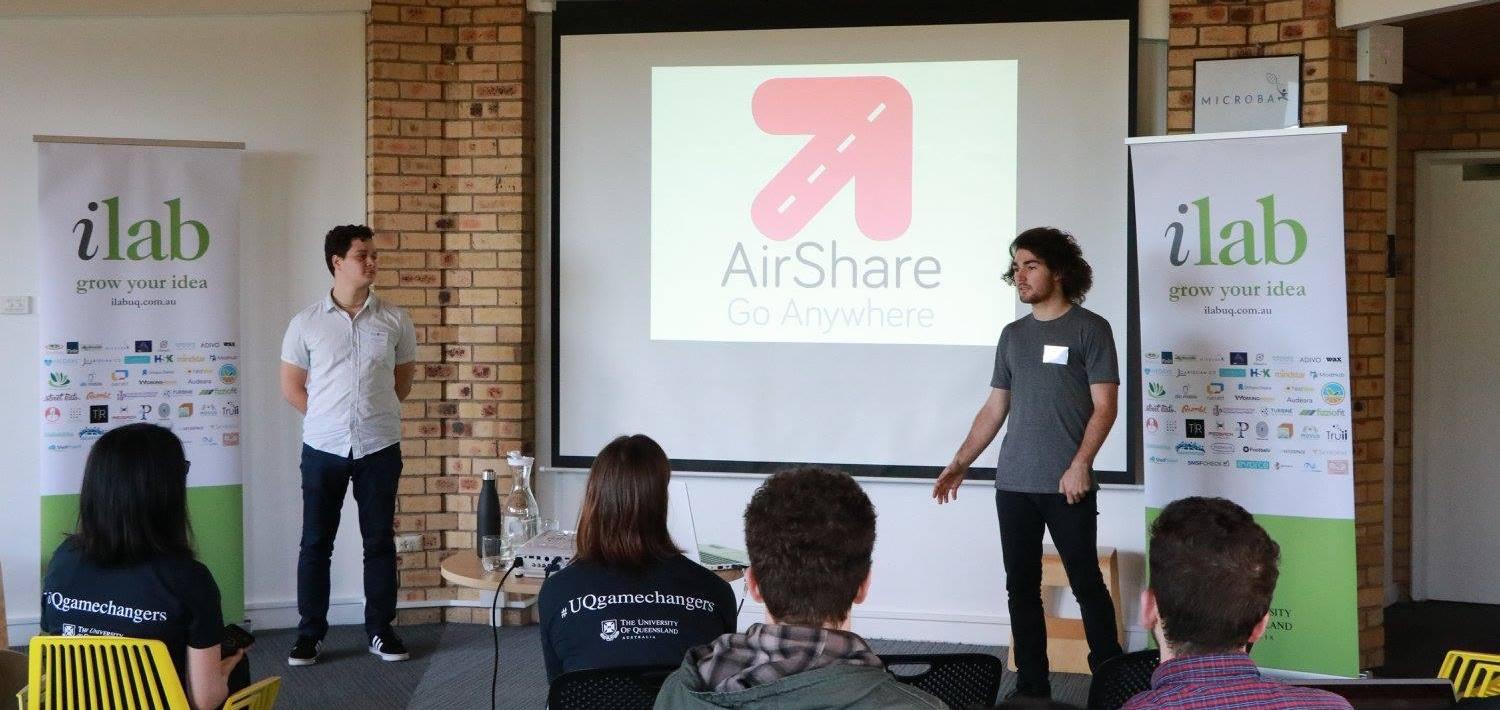 AirShare pitching at ilab Accelerator Bootcamp