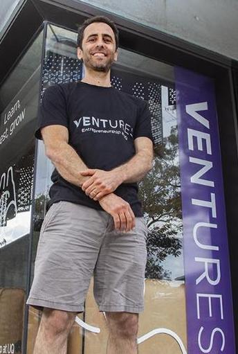Yotam standing in front of the Ventures space