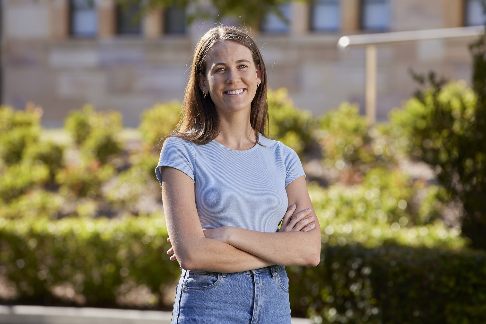 Hailey Brown Foudner and CEO of Vacayit headshot standing outdoors