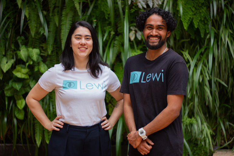 Lewi Software cofounders Geraldine Terada-Bellis and Vishnu Avudainayagam