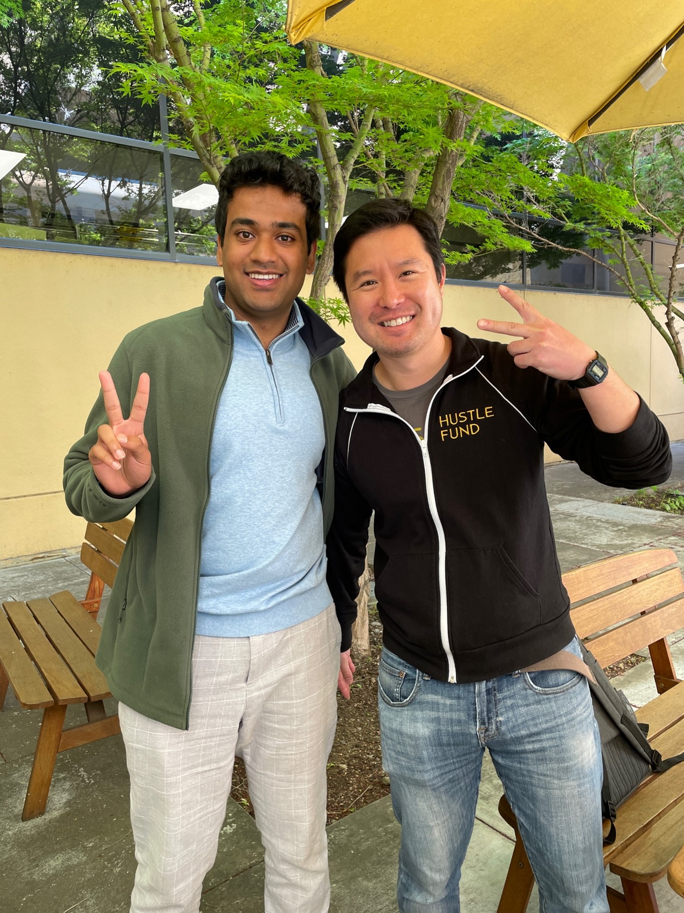 Vishaak with Eric Bahn, co-Founder of Hustle Fund