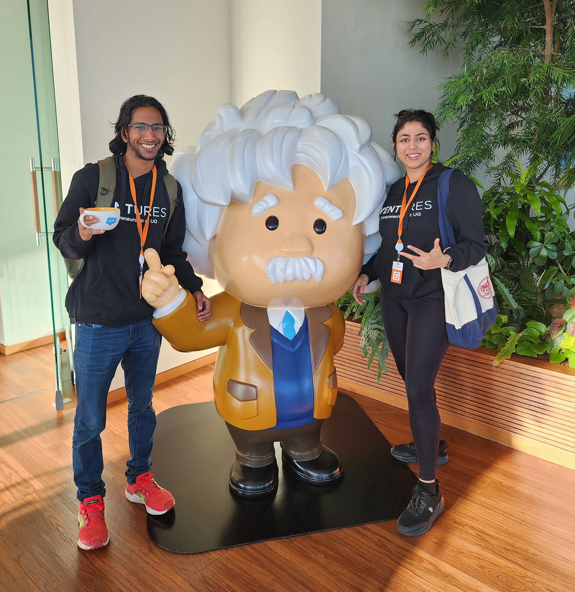 Einstein cartoon statue at Salesforce