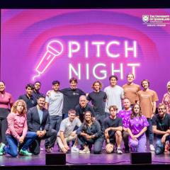 ilab cohort on stage at pitch night 