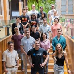 2022 founders standing on stairs