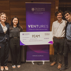 2021 Winners (L–R) Grace Beattie, Leidi Peng, Nelson Prichard and Felix Hall