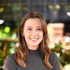 Ellie Maas smiling to camera 