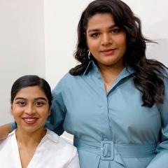 Hackathon winners Gayatri and Rubina