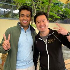 Vishaak with Eric Bahn, co-Founder of Hustle Fund