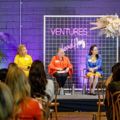 Women on a panel at LeadHers Rise