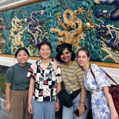 Students travelling in Singapore