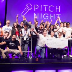 ilab cohort on stage at pitch night 