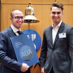 Audeara CEO and CTO at the listing of their company on the ASX 
